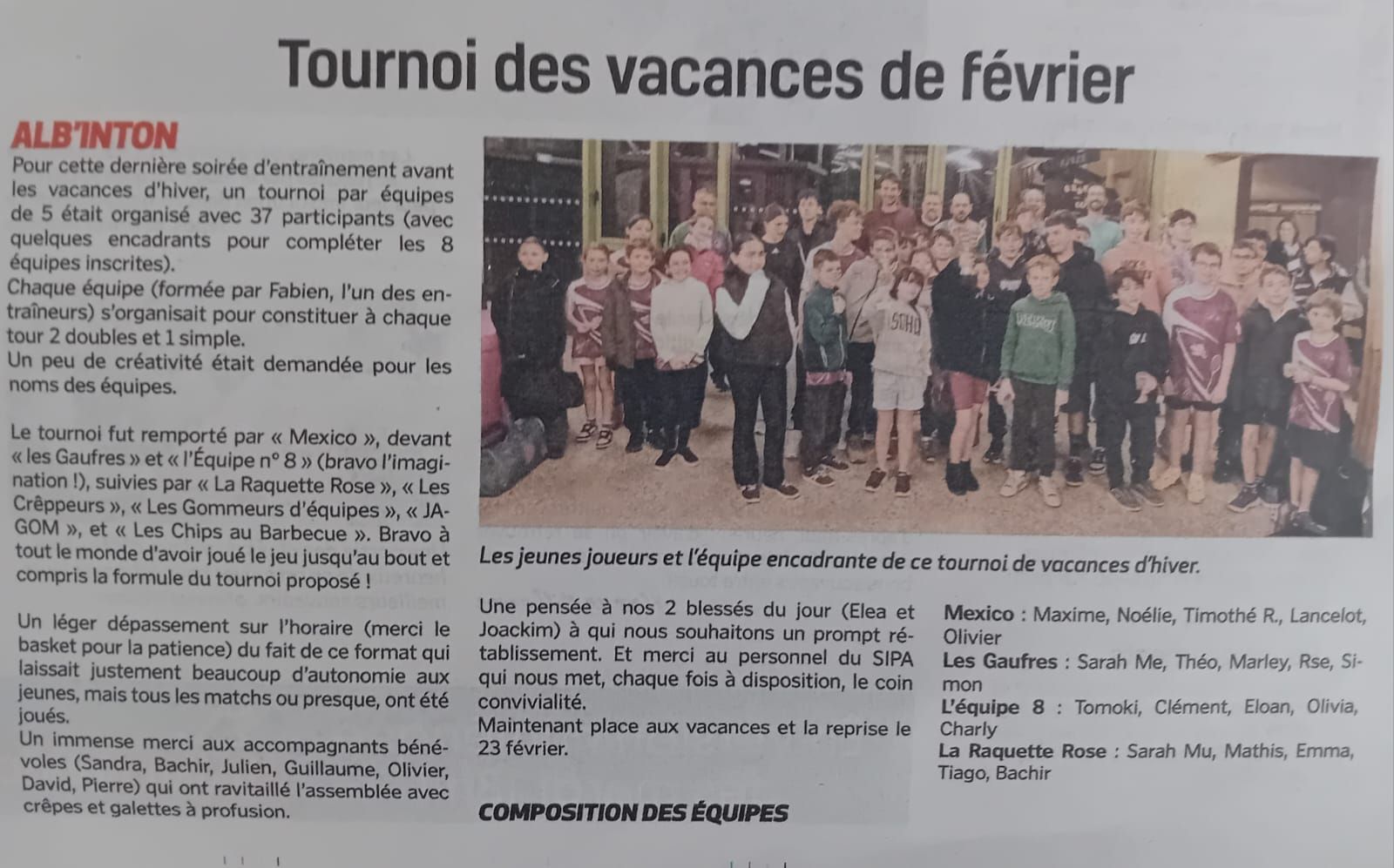 3ème tournoi jeunes